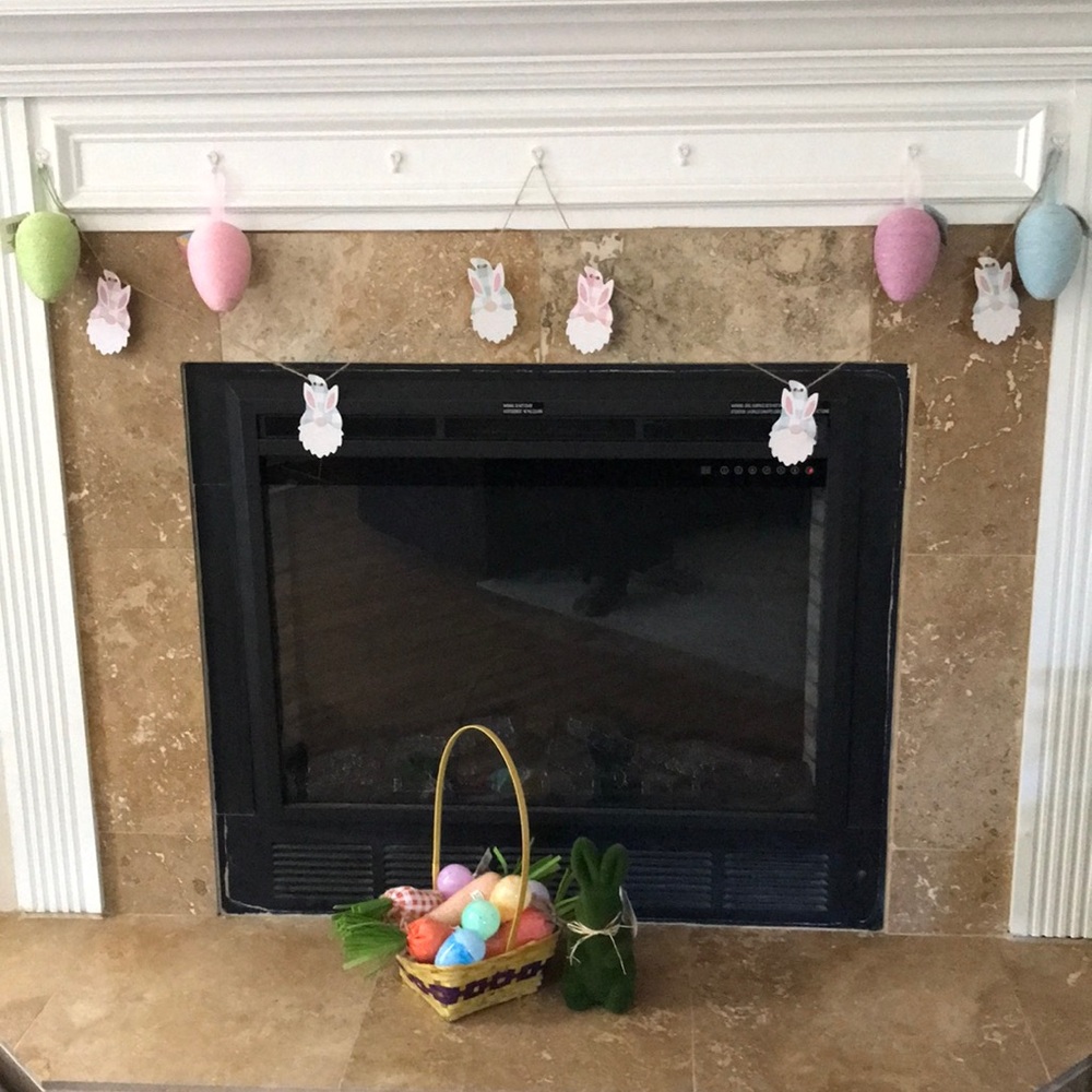 Pastel Bunny & Egg Holiday Garland - Pink, Blue, Green